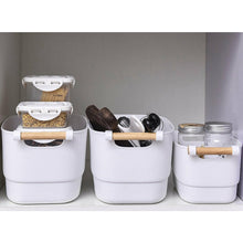 Load image into Gallery viewer, PP Storage Basket With Wooden Handle