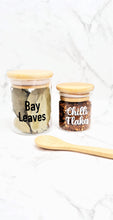 Load image into Gallery viewer, 100ml Spice/ Herb Glass and Bamboo Jar