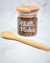 Load image into Gallery viewer, 100ml Spice/ Herb Glass and Bamboo Jar