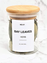 Load image into Gallery viewer, 200ml Spice/ Herb Glass and Bamboo Jar