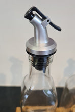 Load image into Gallery viewer, Bamboo, Glass and Ceramic Condiments Set