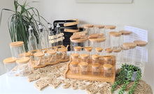 Load image into Gallery viewer, Deluxe Glass and Bamboo Pantry SET