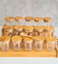 Load image into Gallery viewer, Herbs and Spice Jars (100mls)  with Bamboo Shelf