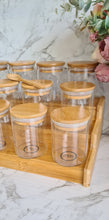 Load image into Gallery viewer, 12 Herbs and Spice Jars (200mls) with Bamboo Shelf