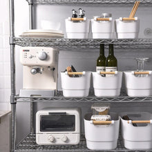 Load image into Gallery viewer, PP Storage Basket With Wooden Handle