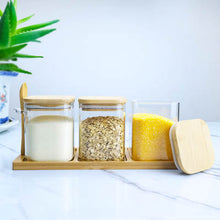 Load image into Gallery viewer, Bamboo & Glass Trio Set