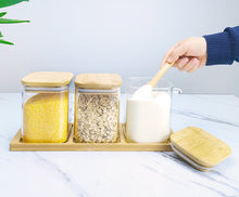 Load image into Gallery viewer, Bamboo & Glass Trio Set