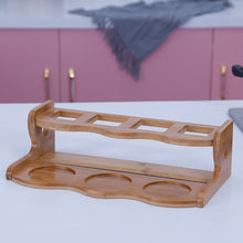 Load image into Gallery viewer, Bamboo and Ceramic Condiments Rack Set