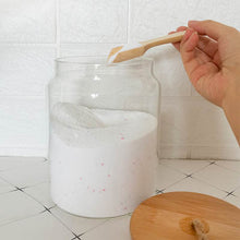 Load image into Gallery viewer, 5 Piece Glass and Bamboo Laundry Set