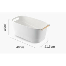 Load image into Gallery viewer, PP Storage Basket With Wooden Handle