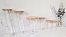 Load image into Gallery viewer, Glass Storage Jar with Bamboo lid -800ml