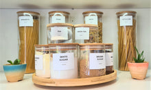 Load image into Gallery viewer, Deluxe Glass and Bamboo Pantry SET