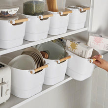 Load image into Gallery viewer, PP Storage Basket With Wooden Handle