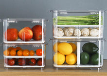 Load image into Gallery viewer, Fridge Storage Container with Drainage Valve -Set of 2