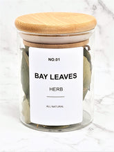 Load image into Gallery viewer, 200ml Spice/ Herb Glass and Bamboo Jar
