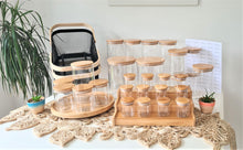 Load image into Gallery viewer, Basic Pantry Set- Glass and Bamboo
