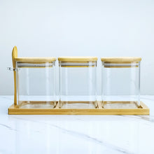 Load image into Gallery viewer, Bamboo &amp; Glass Trio Set
