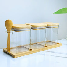 Load image into Gallery viewer, Bamboo &amp; Glass Trio Set
