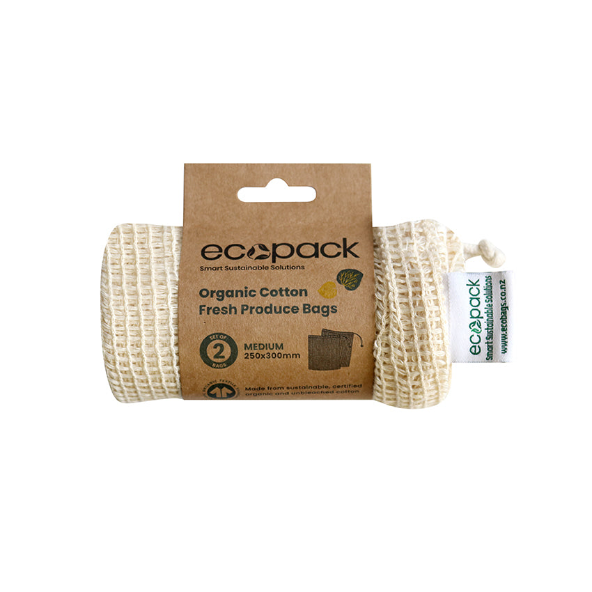 Organic Cotton String Bags - Set of 2 (Medium)
