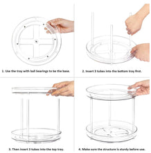 Load image into Gallery viewer, 2 Tier  CLEAR Turntable /Lazy Susan
